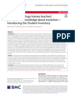 Measuring Biology Trainee Teachers' Professional Knowledge About Evolution - Introducing The Student Inventory