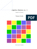 Algebra Liniowa Cz. 1, Skrypt Do Ćwiczeń Z Rozwiązaniami 2