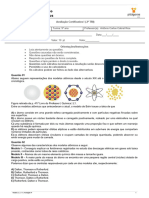 Avaliação Química 9° Ano Sagrado (2° TRI) 2023 Cert I