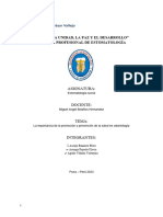 Informe Sobre La Importancia de La Prevención y Promoción de La Salud en Odontología