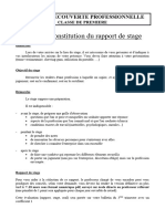 Aide Élève Rapport de Stage Et Oral