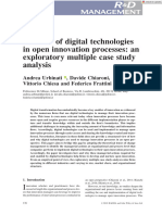 R D Management - 2018 - Urbinati - The Role of Digital Technologies in Open Innovation Processes An Exploratory Multiple