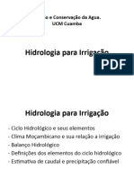 Hidrologia para Irrigação