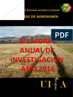 Compendio de Investigación Facultad Agronomía 2016