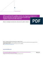 CSF Tau and The CSF Tau ABeta Ratio For The Diagnosis of Alzheimersdisease Dementia and Other Dementias in People With Mildcognitive Impairment