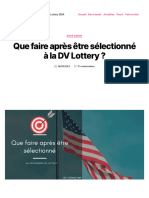 Que Faire Après Être Sélectionné À La DV Lottery DV Lottery