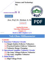 ECE 423 - Lect - 2 - Analog Electronic Volt-Ohm-Milliammeter - I