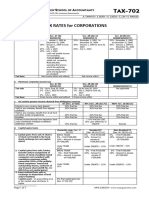 TAX-702 (Tax Rates For Corporations)