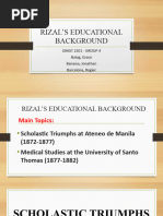 Rizals Educational Background