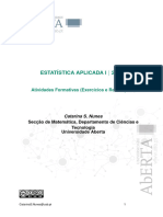 Estatística Aplicacada - AtividadesFormativas