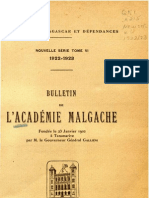 Bulletin de L'académie Malgache VI - 1922