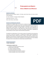 Fundamentos de Direito Civil e Direito Das Pessoas - 0