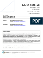 DTA Ondatherm T N 2.3 14 1656 V2 Validit 30 Septembre 2025