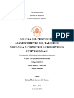 Mejora Del Proceso de Abastecimiento Del Taller de Mecánica Automotriz Autoservicios Untiveros S.A.C