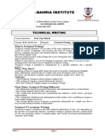 Technical Writing Chapter 1 Notes BSIT, BSSE 3rd