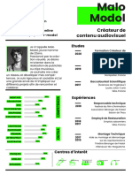 Créateur de Contenu Audiovisuel: Etudes