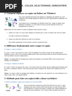 Copier, Couper, Coller, Selectionner, Enregistrer.: 1. Comment Déplacer Ou Copier Un Fichier Sur Windows