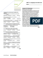 B1+ UNIT 2 - Test