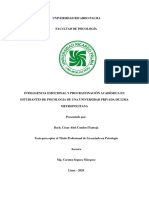 Investigación Sobre La Inteligencia Emocional y La Procrastinación Académica