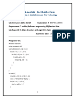 Tayyab Khan DSA Lab Report 1