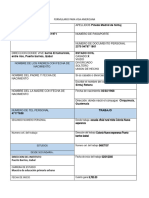 Formulario para Visa Americana