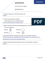 KS2 Florence Nightingale Pack - Comprehension Answers