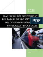 Planeación Ética Naturaleza y Sociedades de 1° A 6° Mes Septimebre Zona 241