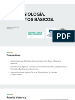 Anestesiología. Conceptos Básicos. Modulo 1