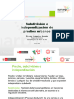 Subdivisión e Independización de Predios Urbanos