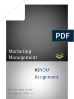 Marketing Management IGNOU