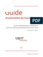 Guide Presentation Travaux Ecrits UQAT