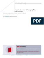 Groundwater Quality Analysis in Dry Seasons in Pan