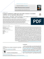 6-Gingerol Ameliorates Weight Gain and Insulin Resistance in Metabolic Syndrome Rats by Regulating Adipocytokines