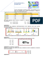 Avaliação de Matemática - 3º Ano - 1º Bimestre 2023