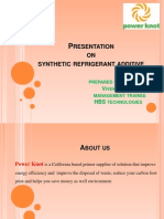 Presentation On Synthetic Refrigerant Additive