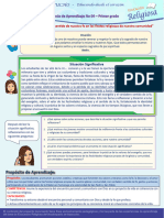 4ta Actividad de Aprendizaje - 1ro Grado-2023