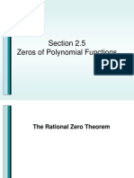 Section 2.5 Zeros of Polynomial Functions