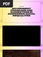 Lesson 9 Government Programs and Suggestions in Addressing Social Inequalities