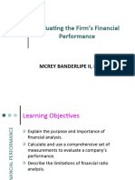 5 - Evaluating The Firm's Financial Performance