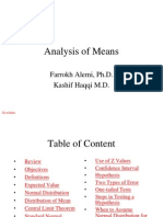 Analysis of Sample Mean