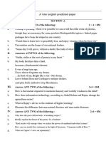 Time: 3.00 Hrs Marks:100: JR Inter English Predicted Paper