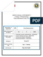 King Faisal University College of Engineering Fluid Mechanics Lab