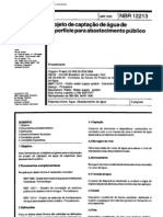 NBR 12213 NB 589 - Projeto de Captacao de Agua de Superficie para Abastecimento Publico