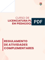 Regulamento de Atividades Complementares Pedagogia