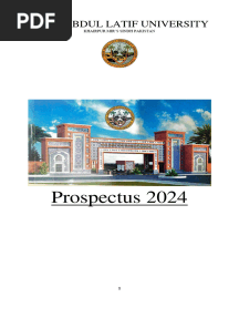 Shah Abdul Latif University Prospectus-2024