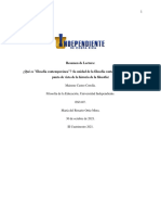 Resumen Qué Es Filosofía Contemporánea La Unidad de La Filosofía Contemporánea Desde El Punto de Vista de La Historia de La Filosofía