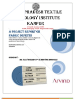 Project Report On Fabric Faults (Arvind Mills 2010)