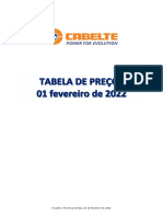 Cabelte Tabela Preços Fev 2022