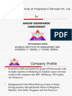 An Organization Study at Prognosys E Services Pvt. Ltd. By: Anoop Deshpande 10SKCMA007