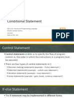 Conditional Statements